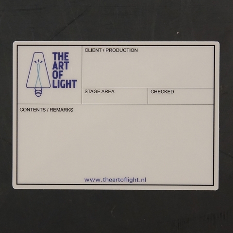 Flightcaselabels Caselabels THE ART OF LIGHT